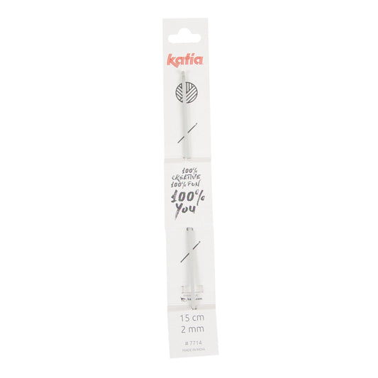 Agulla ganchillo de Aluminio 15 cm Katia